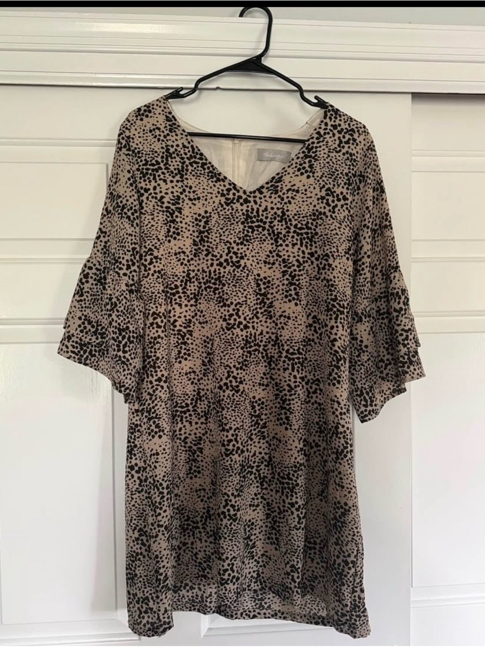 V-Neck Animal Print Dress